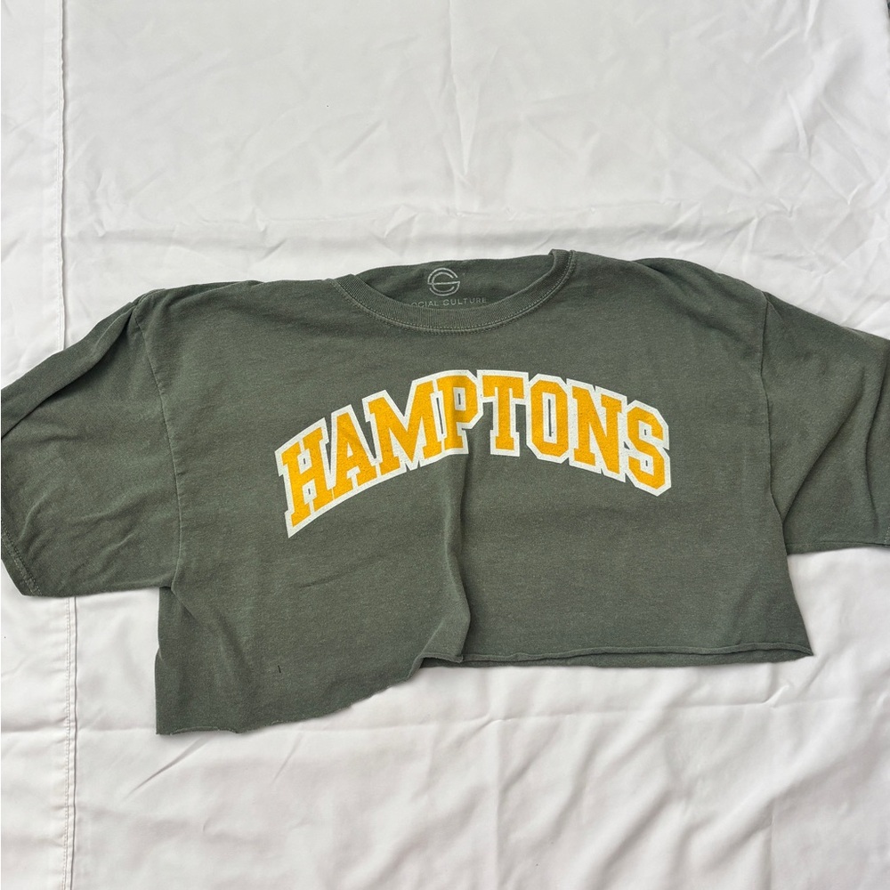 Green Hamptons Cropped T-Shirt